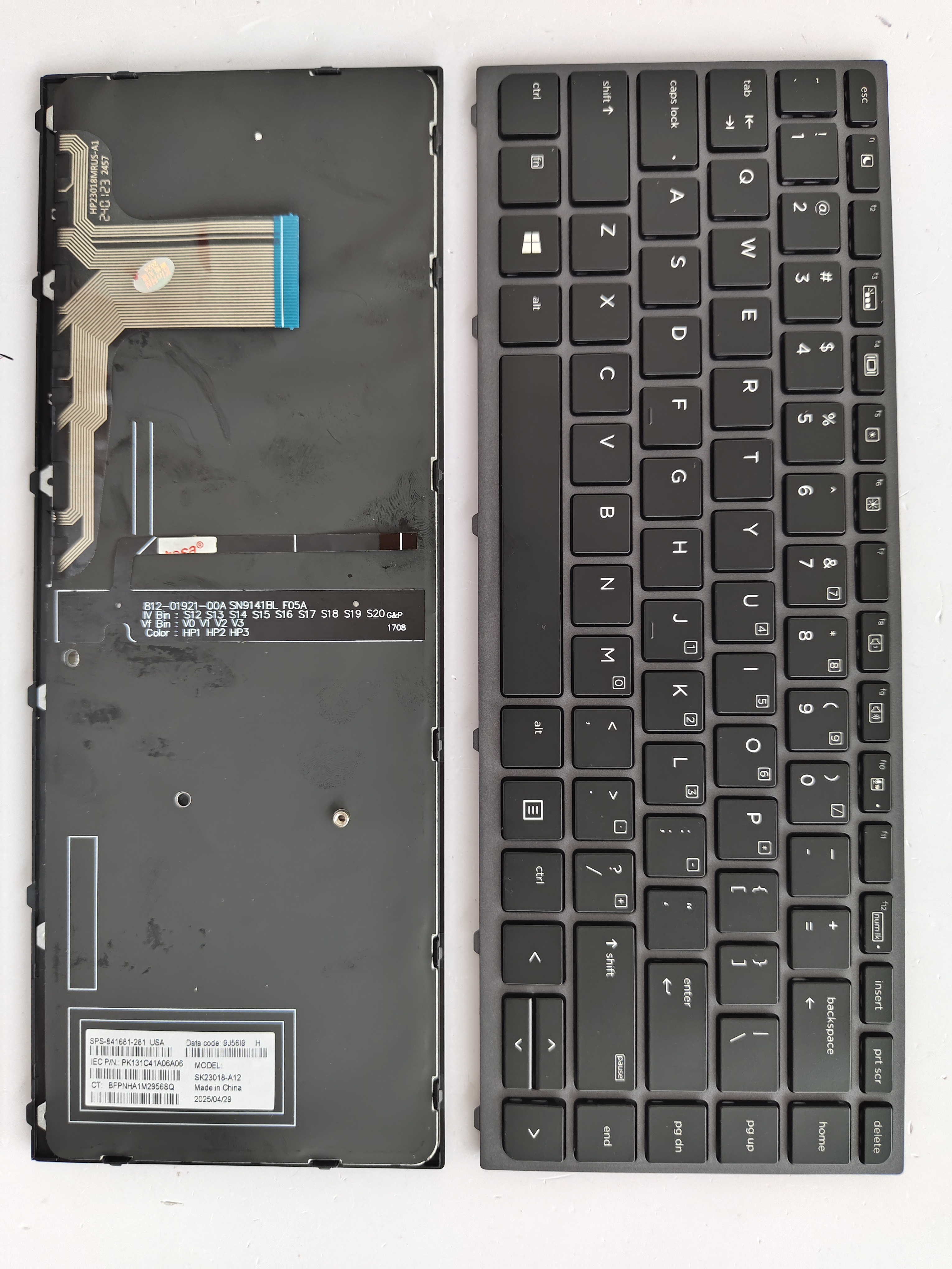 Picture of New Replacement Laptop Keyboard For HP G3/STUDIO G3 GRAY FRAME BLACK Backlit (OEM) US Layout